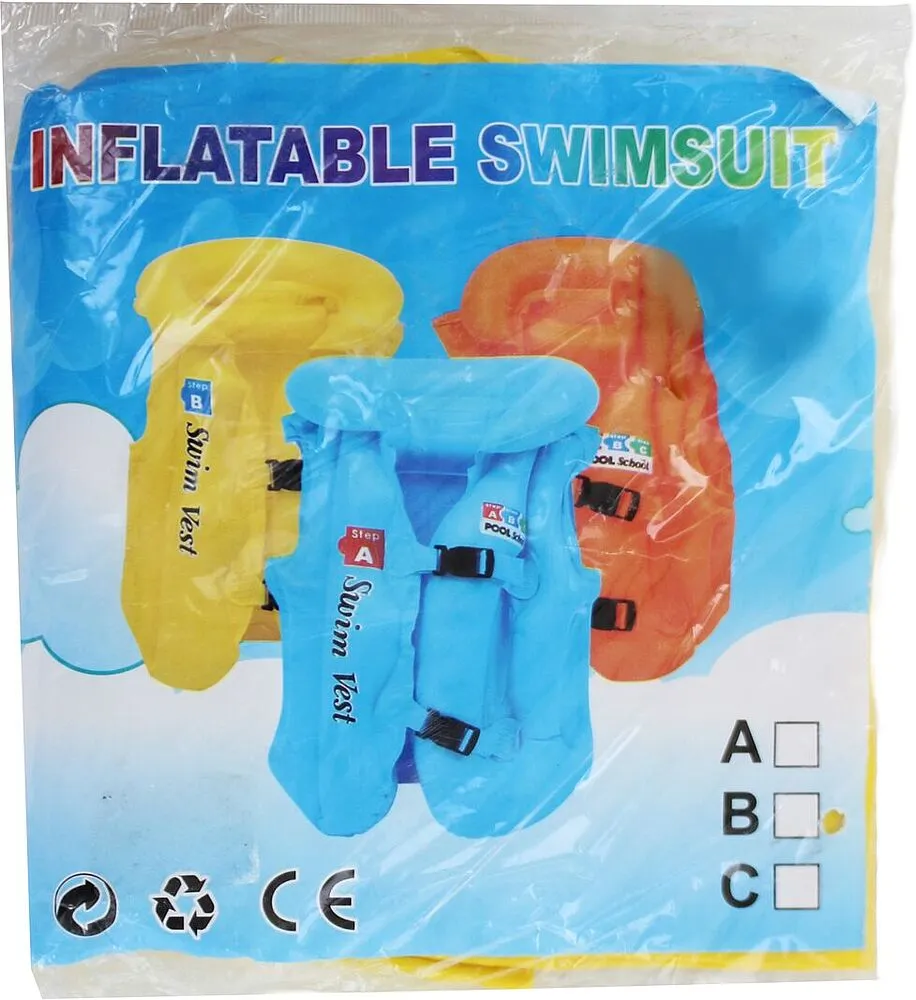Inflatable swimming vest 
