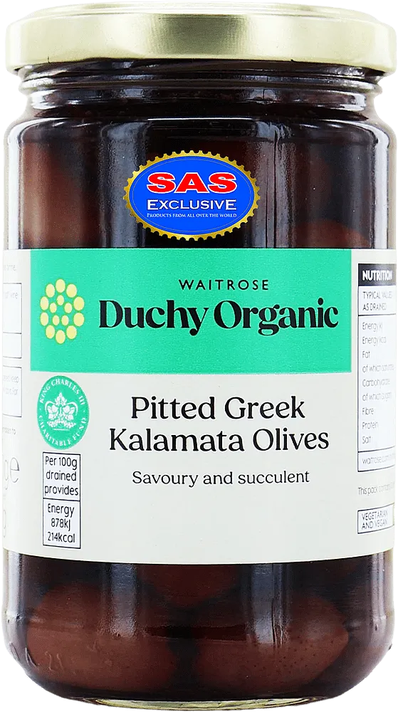 Ձիթապտուղ կալամատա առանց կորիզ «Waitrose Duchy Organic Kalamata» 290գ
