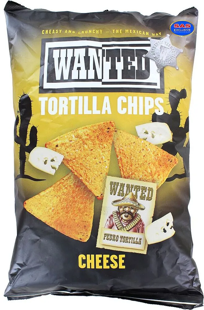 Cheese flavored chips "Wanted Tortilla" 450g 
