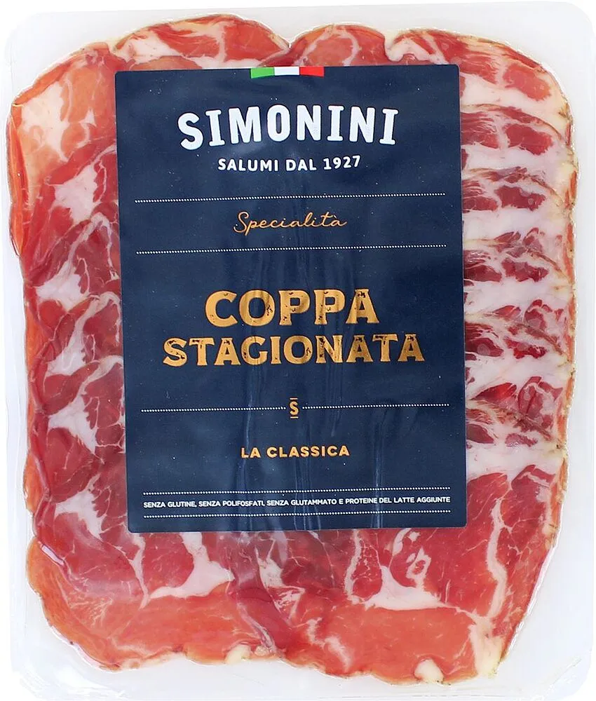 Sliced coppa "Simonini Stagionata" 100g