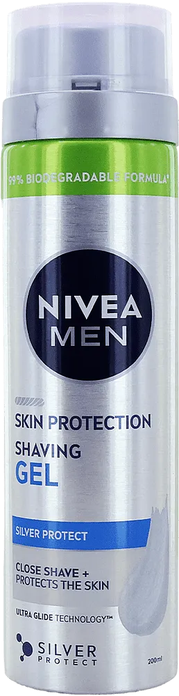 Shaving gel "Nivea Men Silver Protect"  200ml