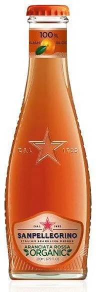 Natural mineral water "Sanpellegrino" 0.2l Red orange