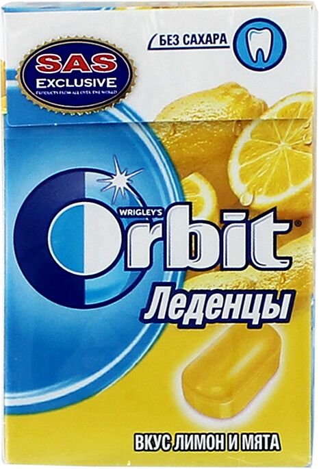 Fruit drops "Orbit" 35g Lemon & Mint