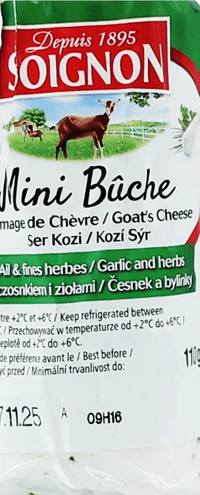 Goat cheese with garlic & herbs "Soignon" 110g
