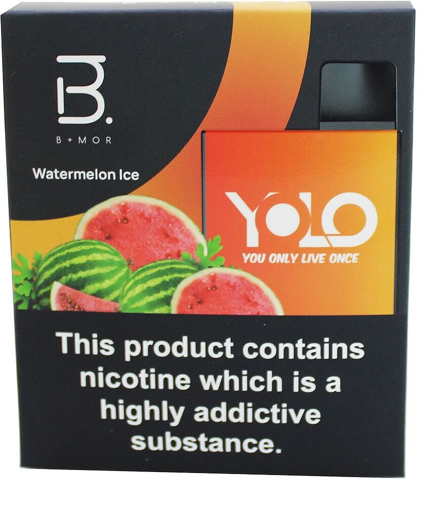 Electric pods "B+Mor Yolo" 500 puffs, Watermelon ice

