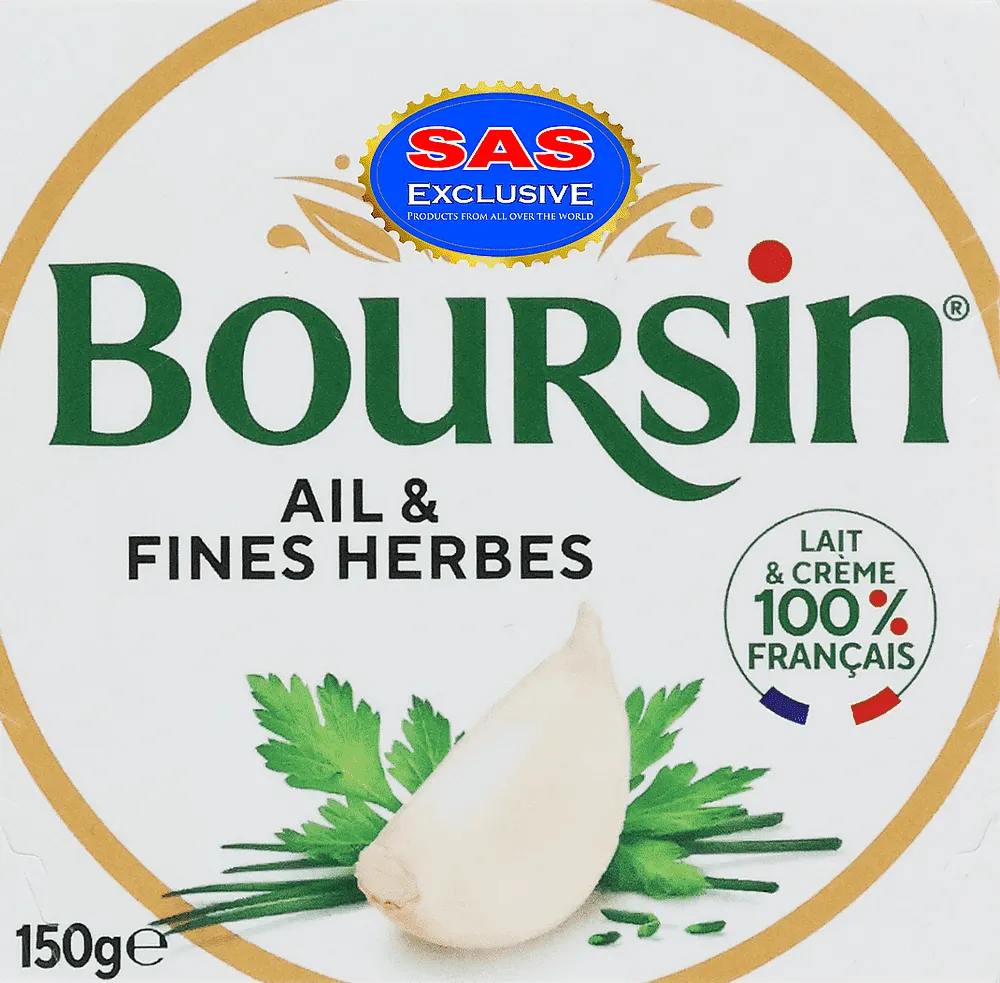 Պանիր սխտորով և խոտաբույսերով «Boursin» 150գ
