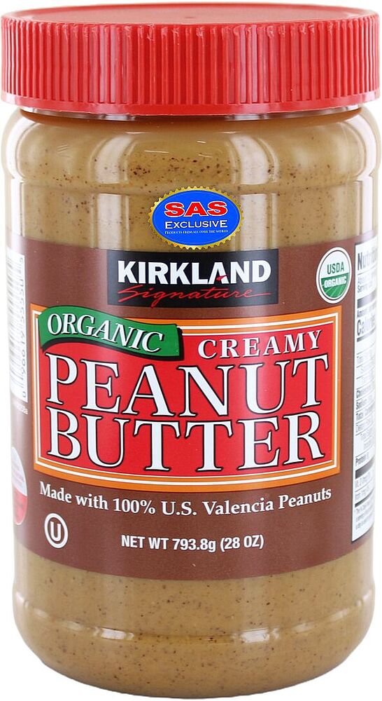 Peanut cream "Kirkland Organic Creamy" 793.8g
