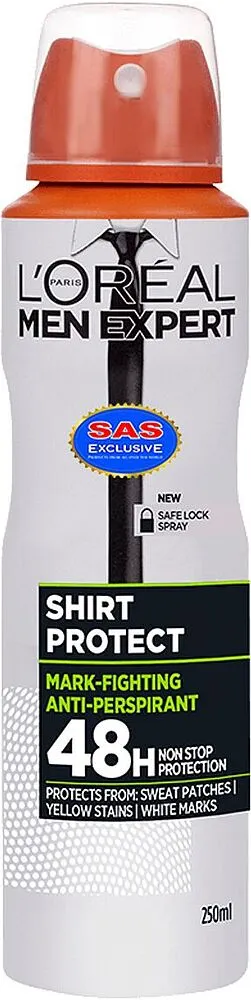 Antiperspirant - deodorant "L'Oreal Men Expert Shirt Protection" 250ml