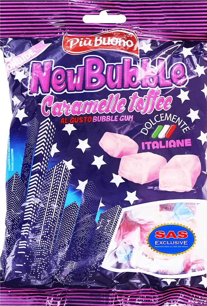 Կոնֆետներ բաբլի «Piu Buono New Bubble Caramelle Toffee» 175գ
