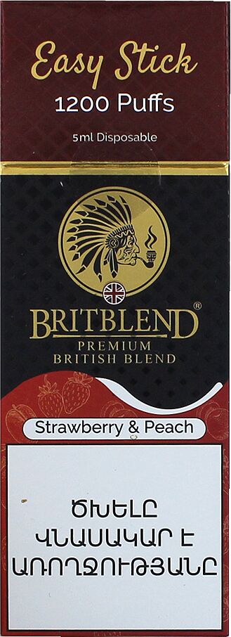 Electric pod "BritBlend" 1200 puffs, Strawberry & Peach