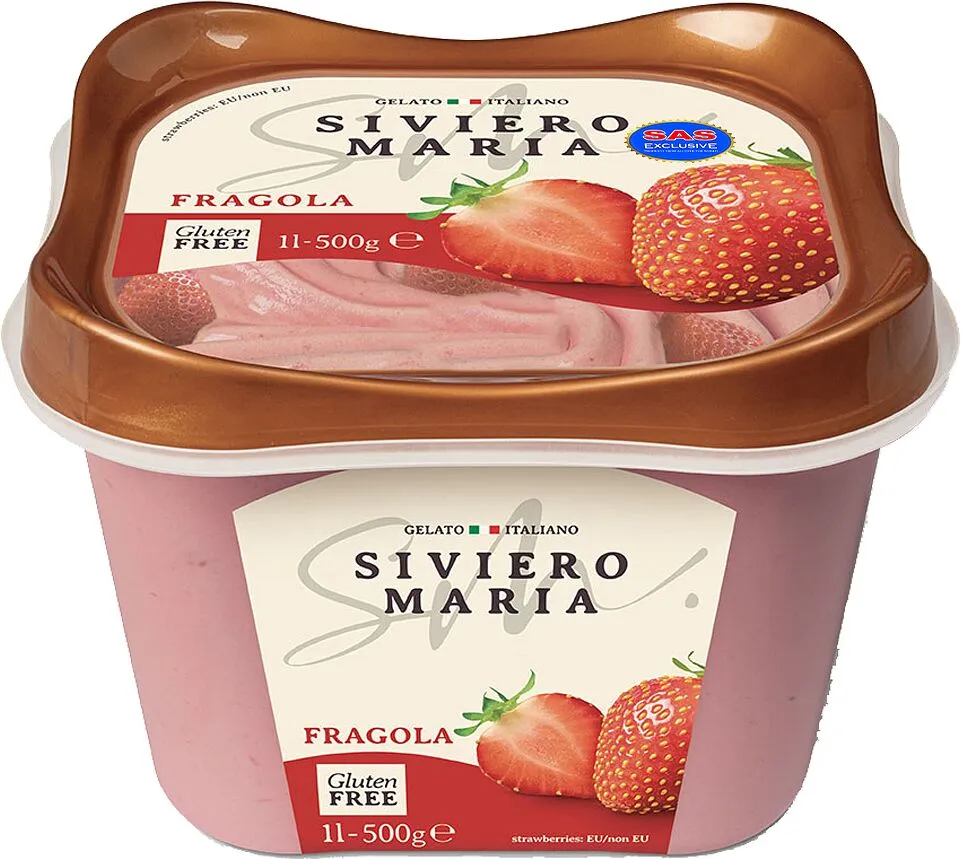 Strawberry ice cream "Siviero Maria Fragola" 500g