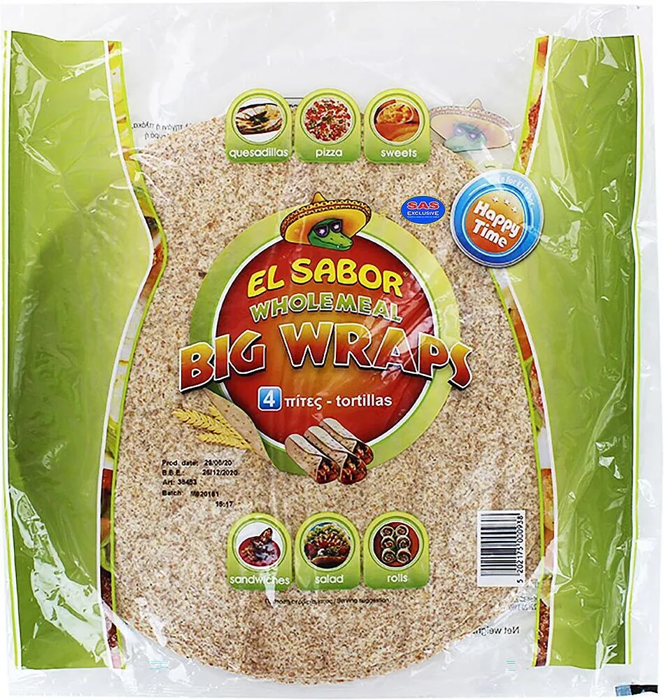 Flatbread-tortilla "El Sabor Tortillas" 245g, 25cm
