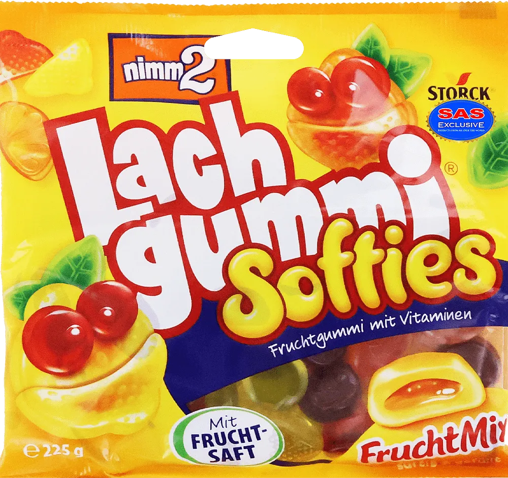 Մաստակ-կոնֆետ մրգային «Luch Gummi Softies» 225գ
