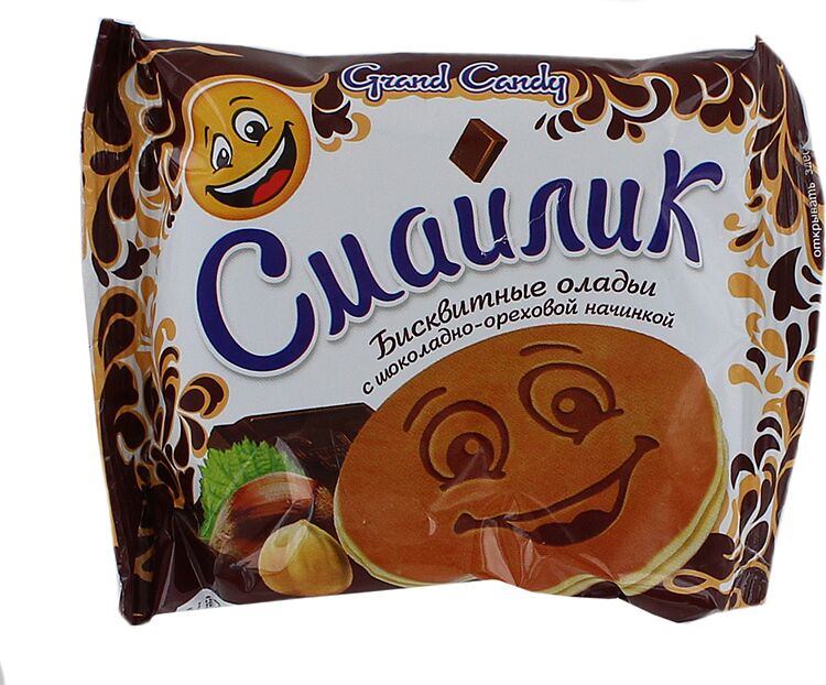 Փափկաբլիթ շոկոլադե-ընկուզային կրեմով «Գրանդ Քենդի Սմայլիկ» 40գ