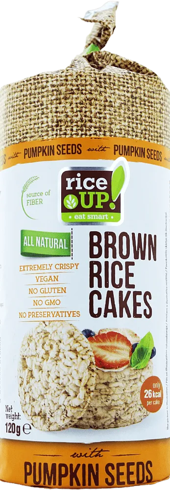 Brown rice cakes with pumpkin seeds "Rice up" 120g