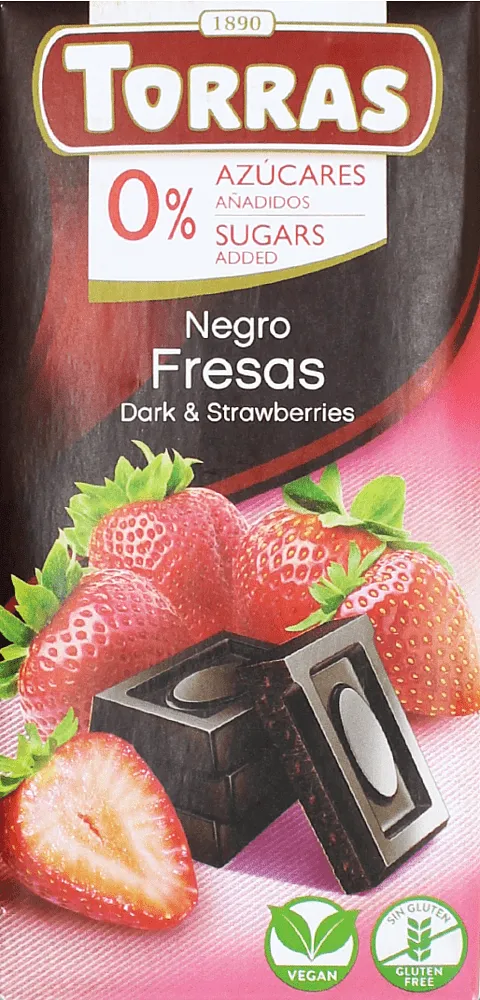 Chocolate bar with strawberry "Torras" 75g
