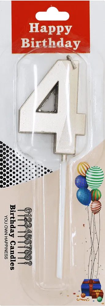 Birthday candle "Happy Birthday N4"
