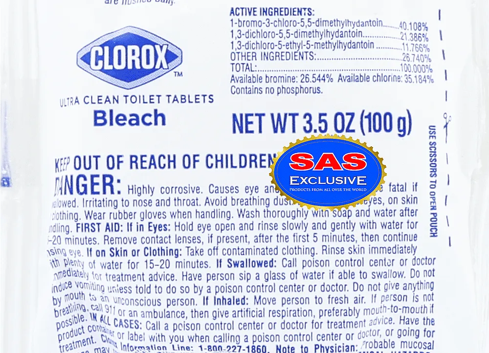 Toilet cleaner "Clorox Bleach" 100g
