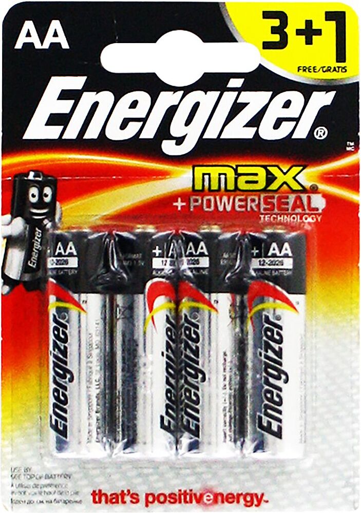 Элемент питания "Energizer MAX AA LR6" 4шт