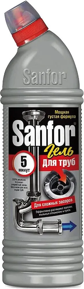 Powder to clean the drain pipes "Sanfor" 750g