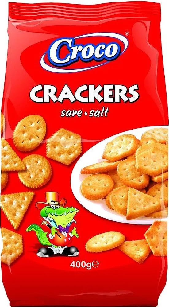 Crackers with cheese flavor "Croco Salt" 400g
