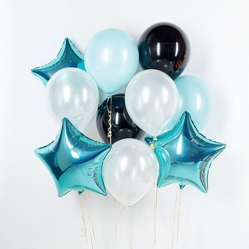 Helium gas Balloons, stars 10 pcs