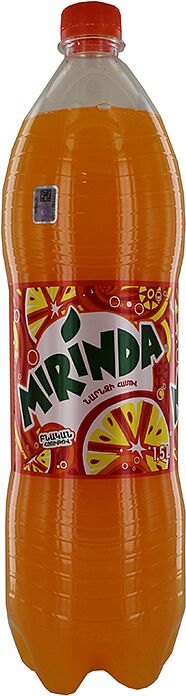 Refreshing carbonated drink "Mirinda" 1.5l Orange