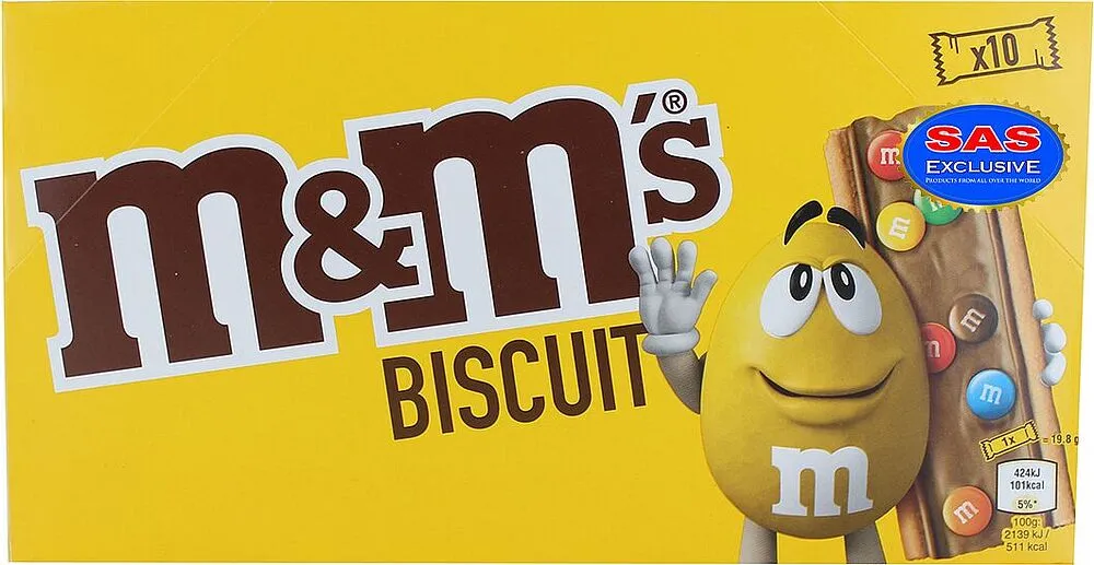 Печенье с шоколадом "M&M's" 10×19.8г