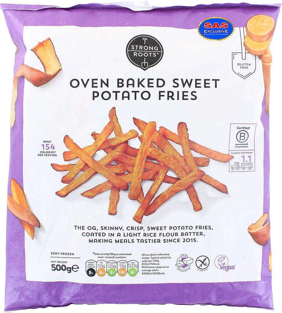 Frozen French fries "Strong Roots" 500g
