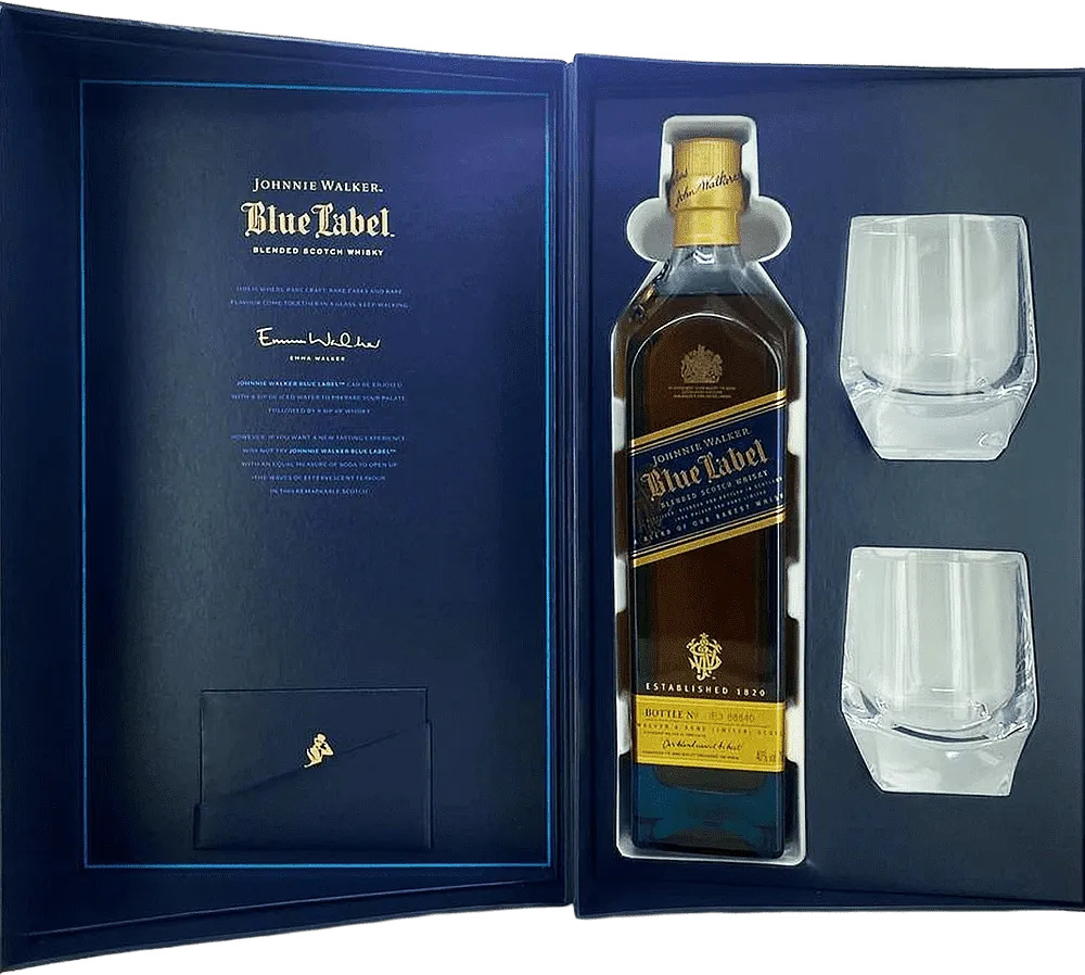 Whiskey & glass "Johnnie Walker Blue Label Limited Edition" 3 pcs
