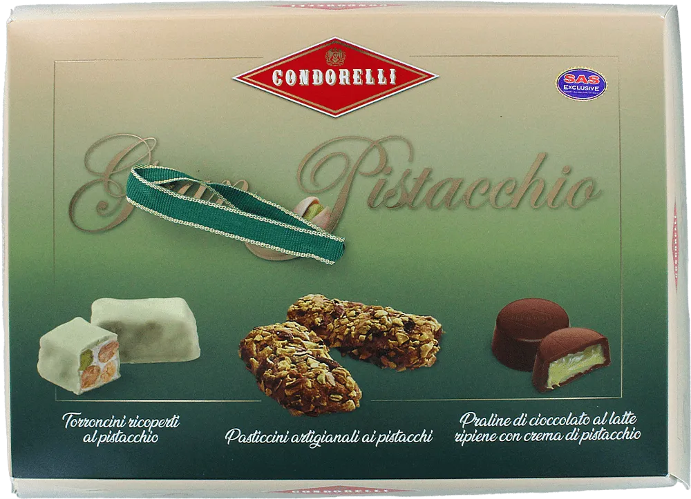 Chocolates and cookies collection "Condorelli Gran Pistacchio" 450g
