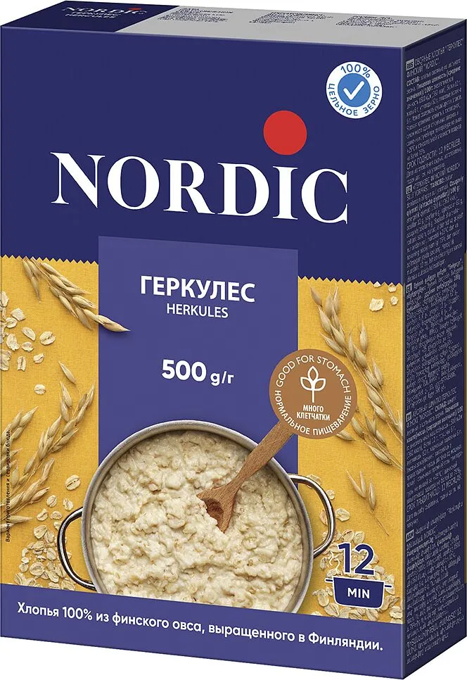 Овсяные хлопья "Nordic" 500г 