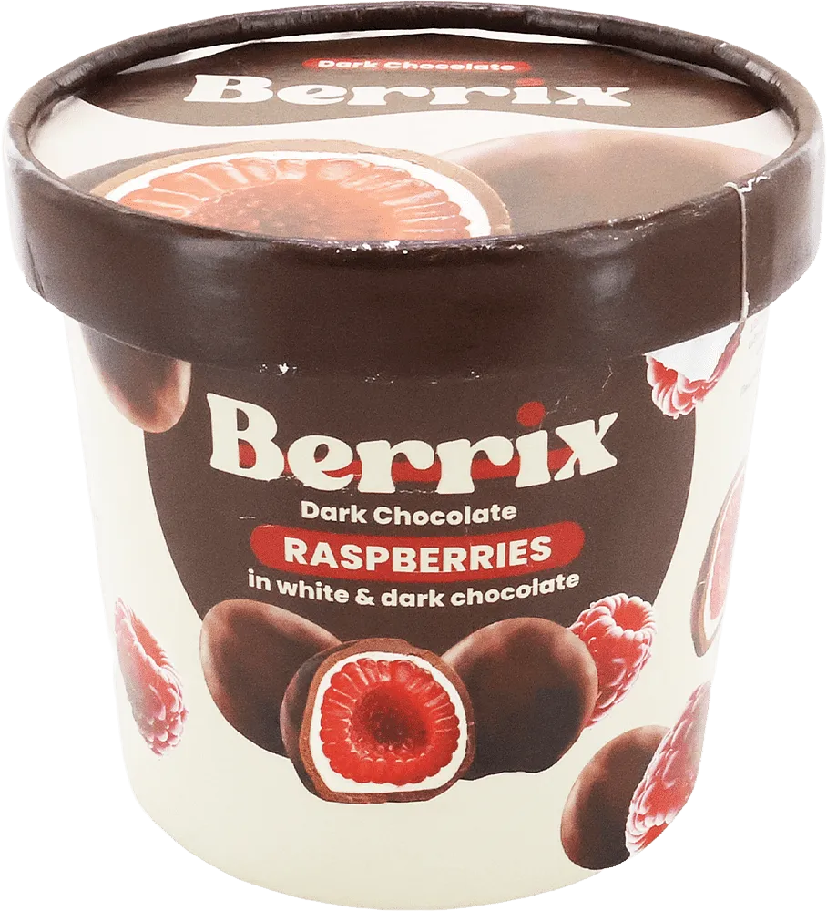 Ազնվամորի սպիտակ և մուգ շոկոլադով «Berrix Dark Chocolate» 150գ±4.5%