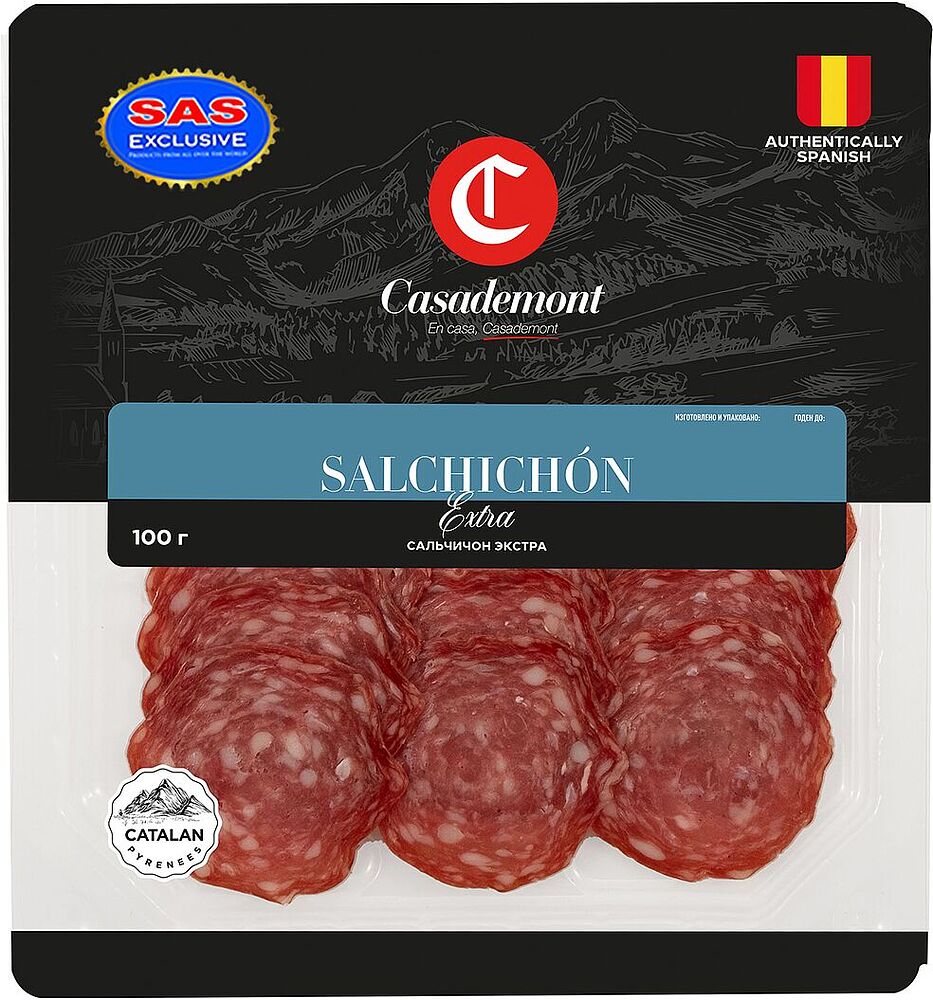 Колбаса сальчичон нарезанная "Casademont Salchichon Extra" 100г
