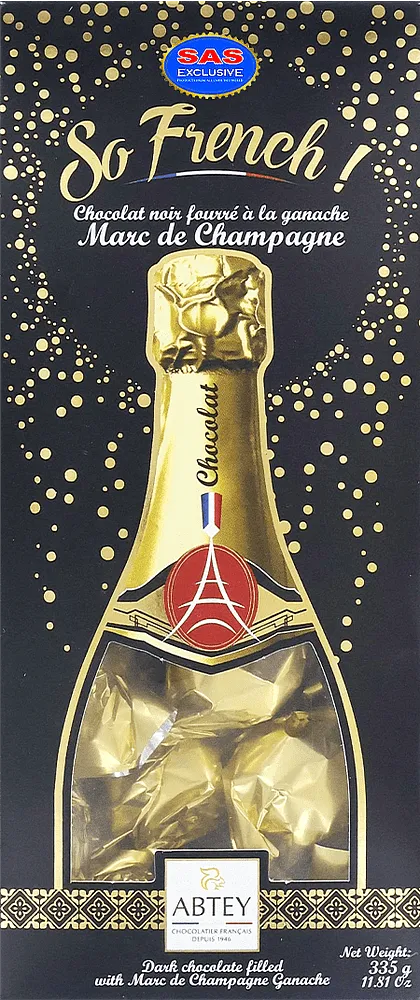 Набор шоколадных конфет "Abtey So French Marc De Champagne" 335г