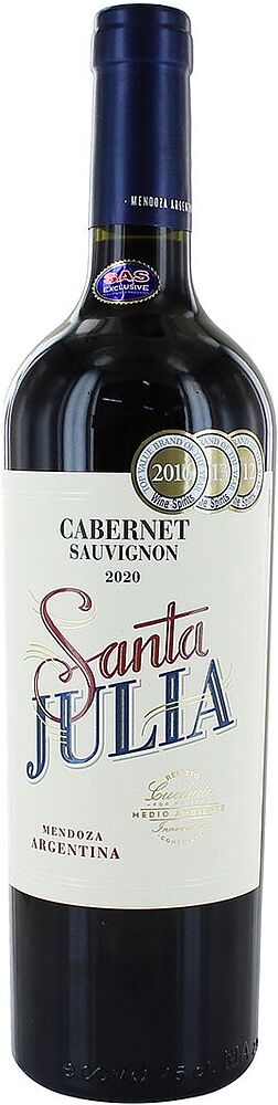 Вино красное "Santa Julia Cabernet Sauvignon" 0.75л