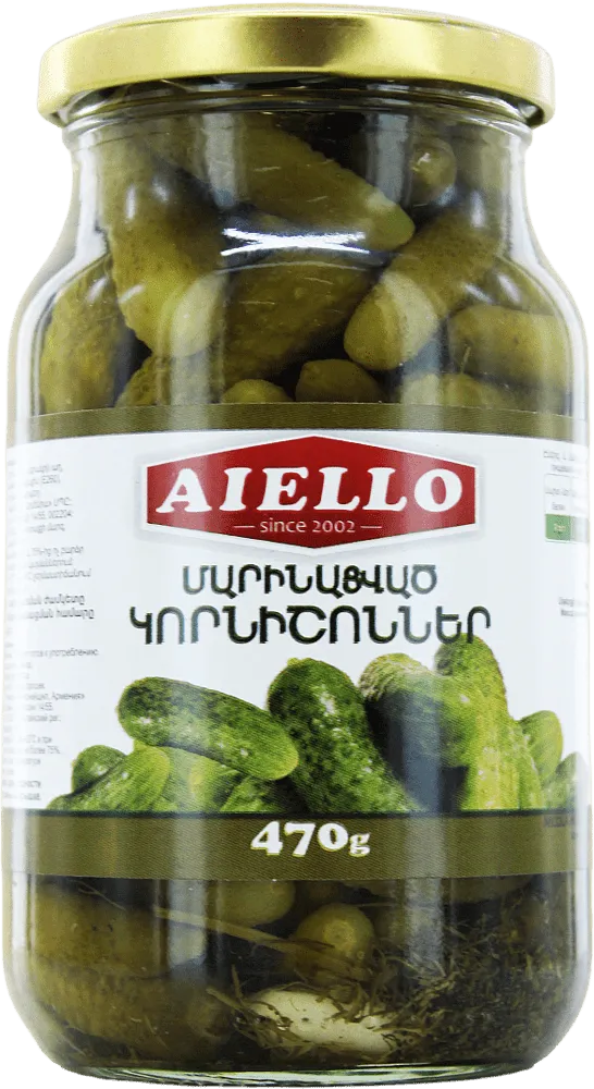 Pickled gherkins "Aiello" 470g