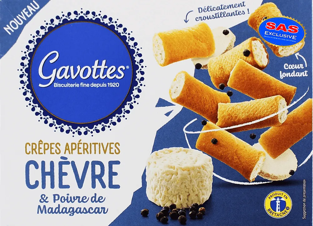 Crepe with goat cheese & pepper "Gavottes Chevre" 80g
