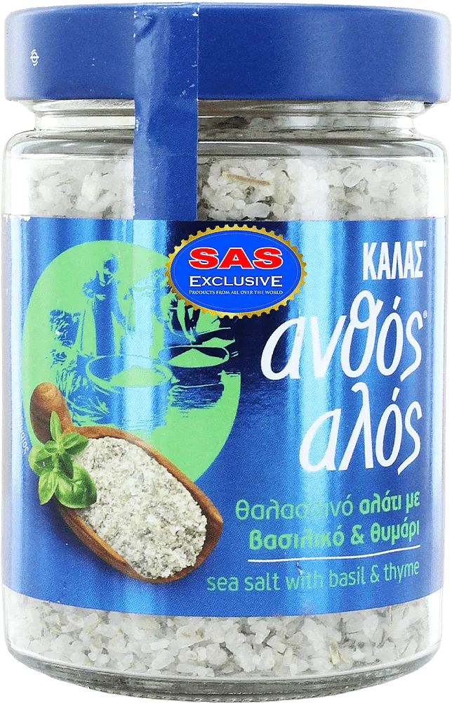 Sea salt with basil and thyme "Kalas" 300g