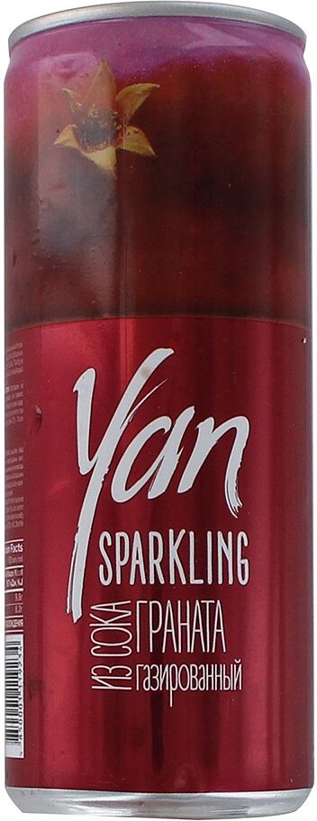 Refreshing carbonated drink "Yan" 250ml Pomegranate