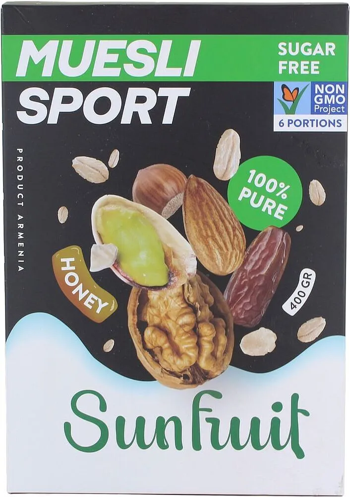 Muesli with honey "Sunfruit Stevia" 400g
