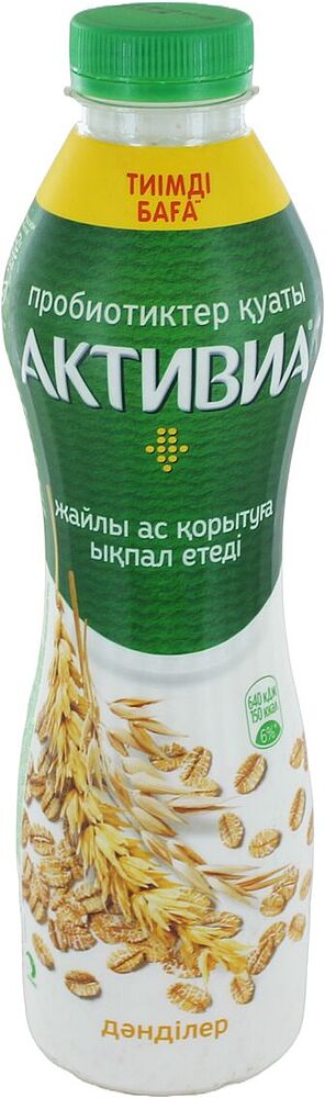 Drinking bioyoghurt with cereals "Danone Aktivia" 670g, richness: 6%
