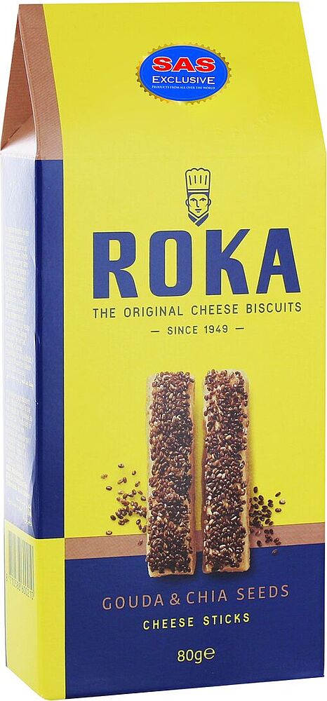Crackers "Roka Gouda & Chia" 80g Cheese & Chia
