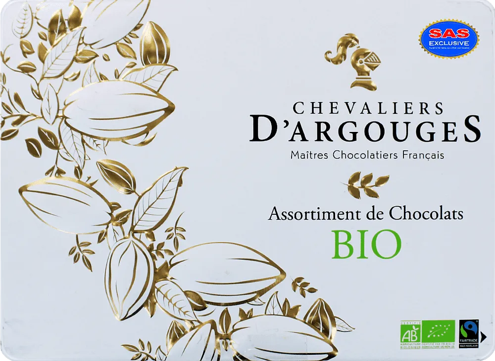 Chocolate candies collection "Chevaliers D'argouges Bio" 300g
