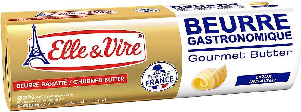 Масло сливочное "Elle & Vire" 500г, жирность: 82%