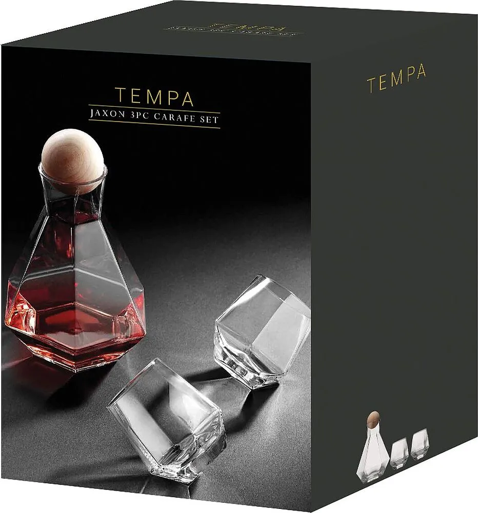 Decanter & glass "Tempa" 3 pcs
