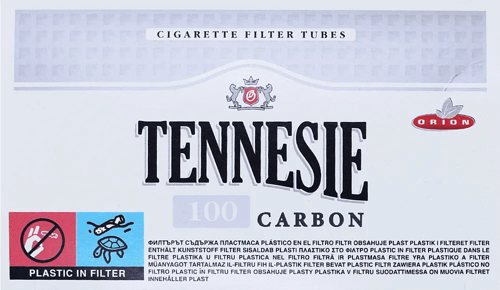 Tobacco filter tubes "Tennesie Carbon" 100 pcs