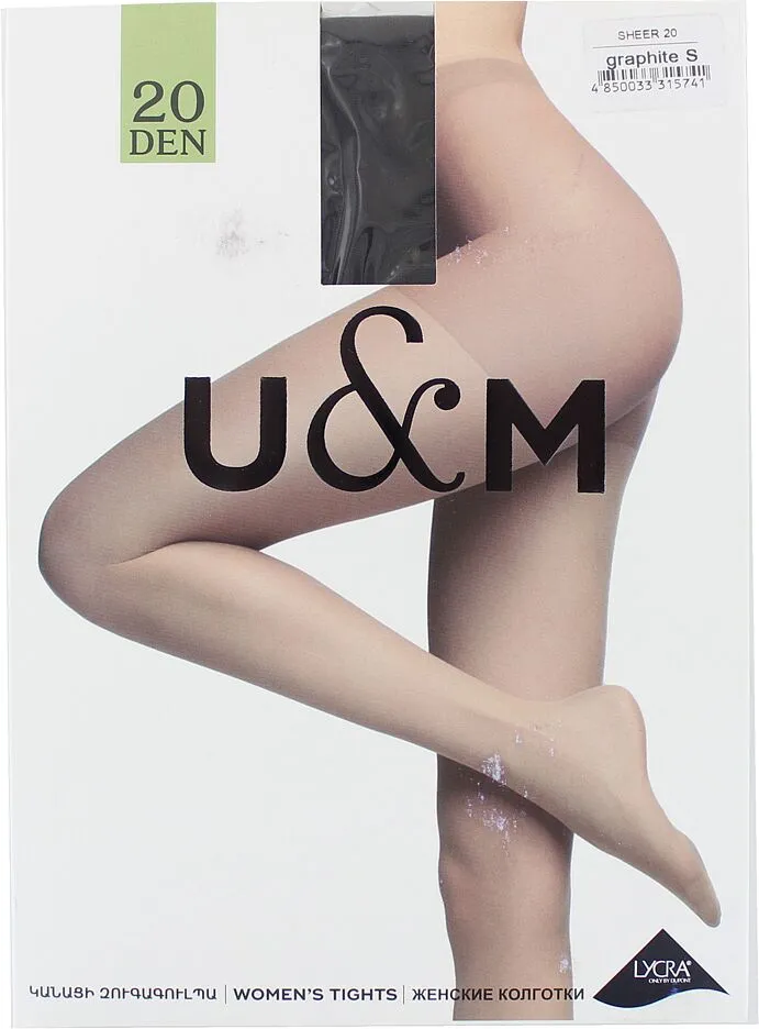 Tights "U&M 20 Den S" Graphite
