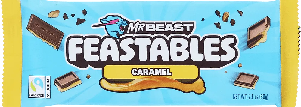 Chocolate bar with caramel "Mr Beast Feastables Caramel" 60g
