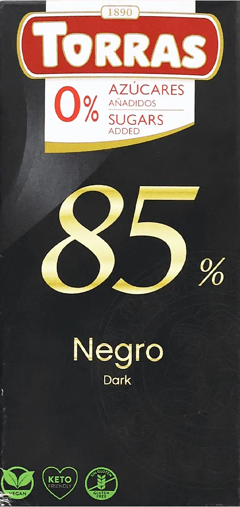 Dark chocolate bar "Torras Negro" 75g
